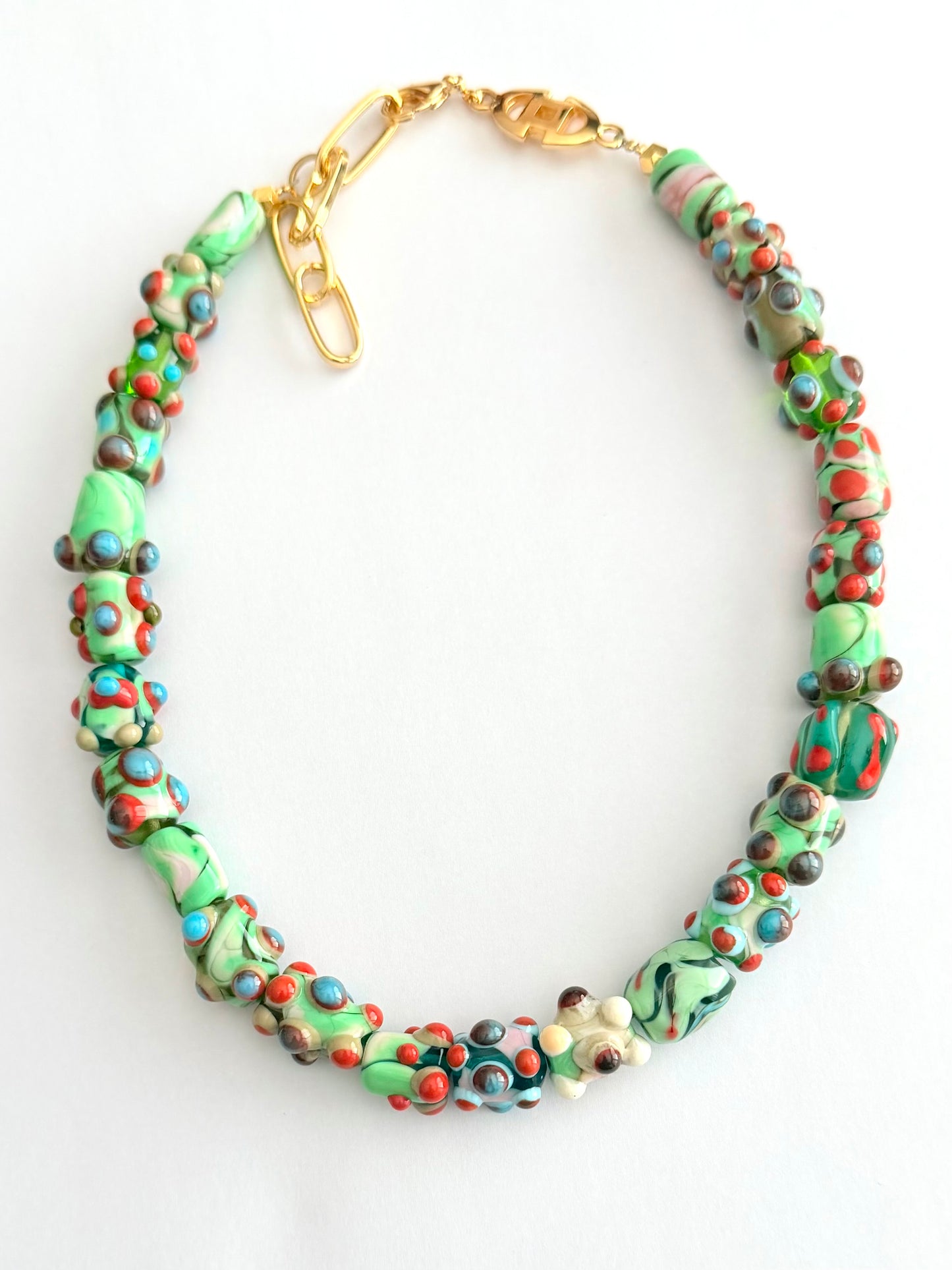 Collier volume (mosaïque vert)