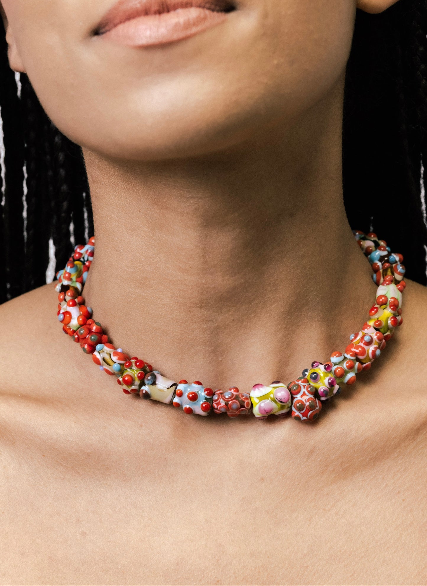 Collier volume (mosaïque rouge)