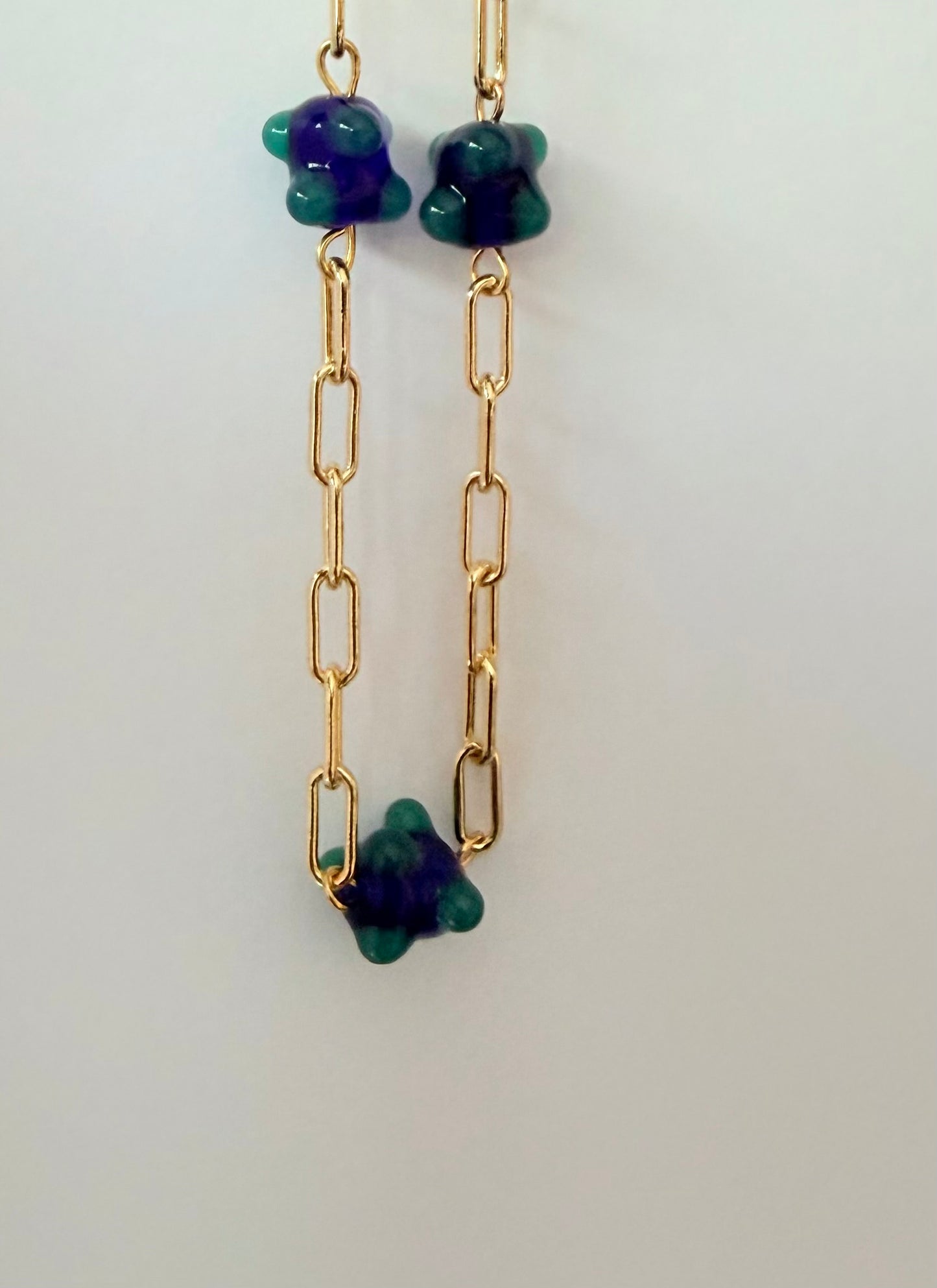 Collier Salsa ( bleu vert)