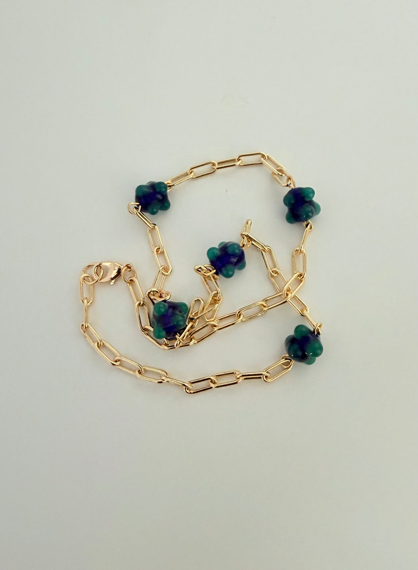 Collier Salsa ( bleu vert)