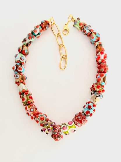 Collier volume (mosaïque rouge)