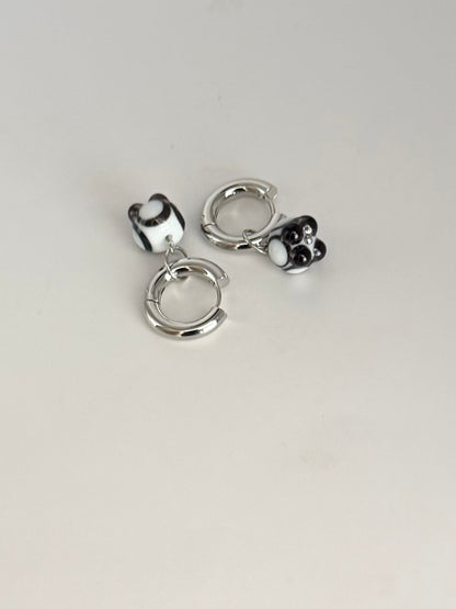 Boucle d'oreille créole argentée