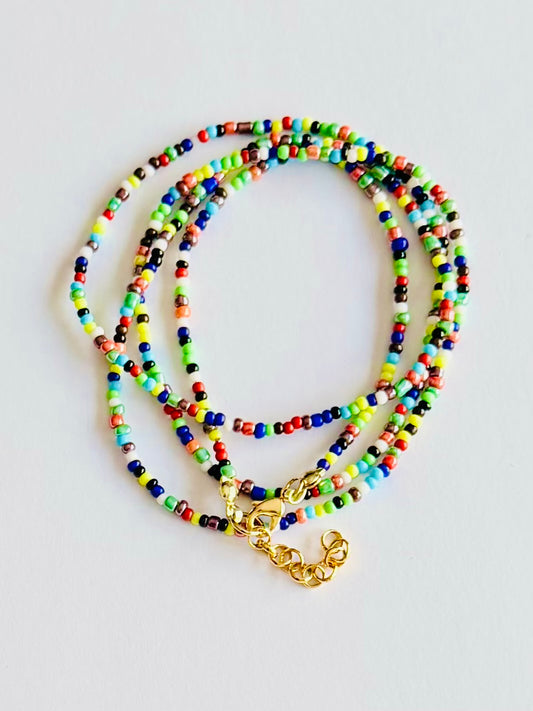 Collier bonheur bleu  (été)