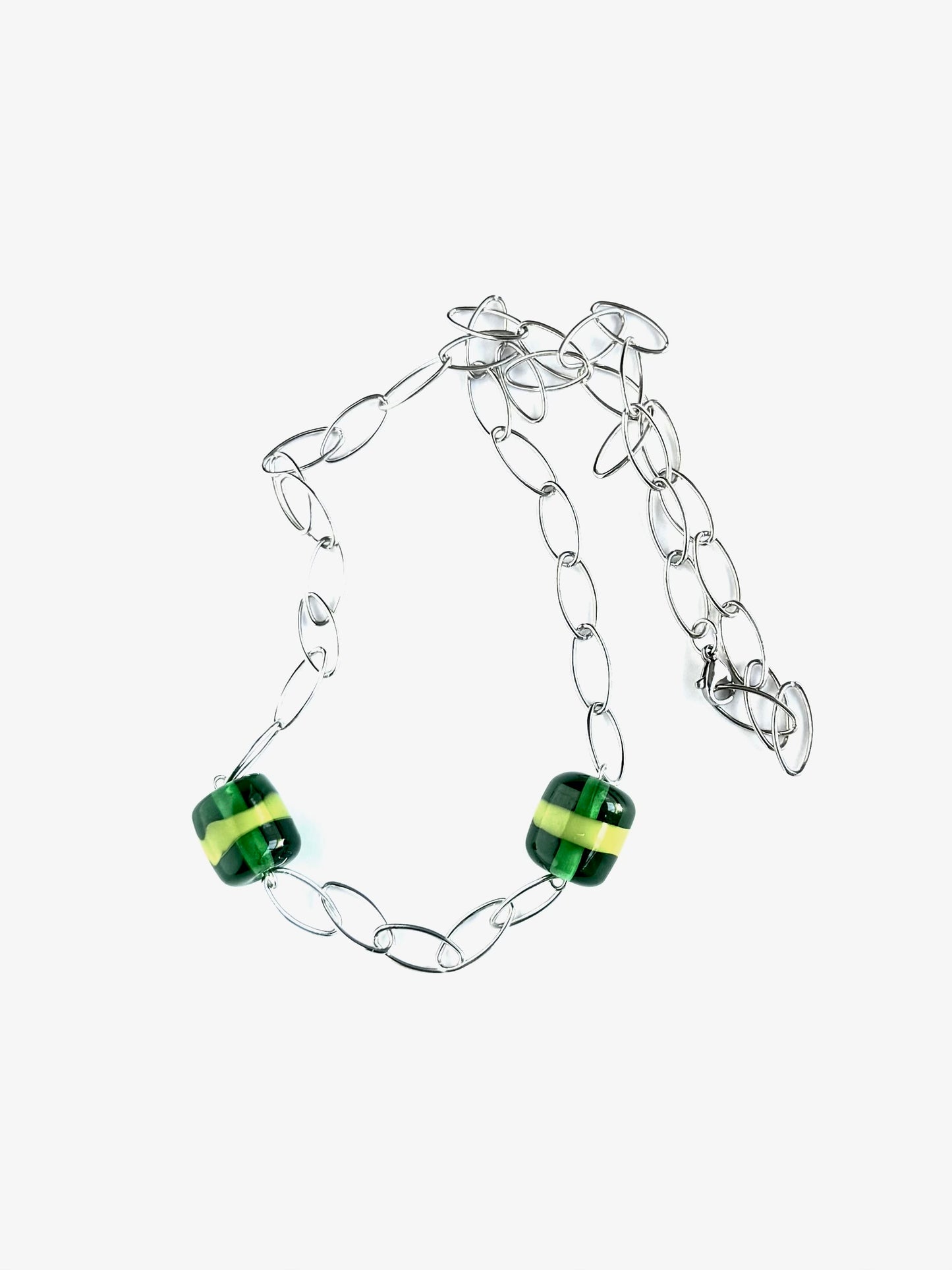 Collier ligne vert (acier)