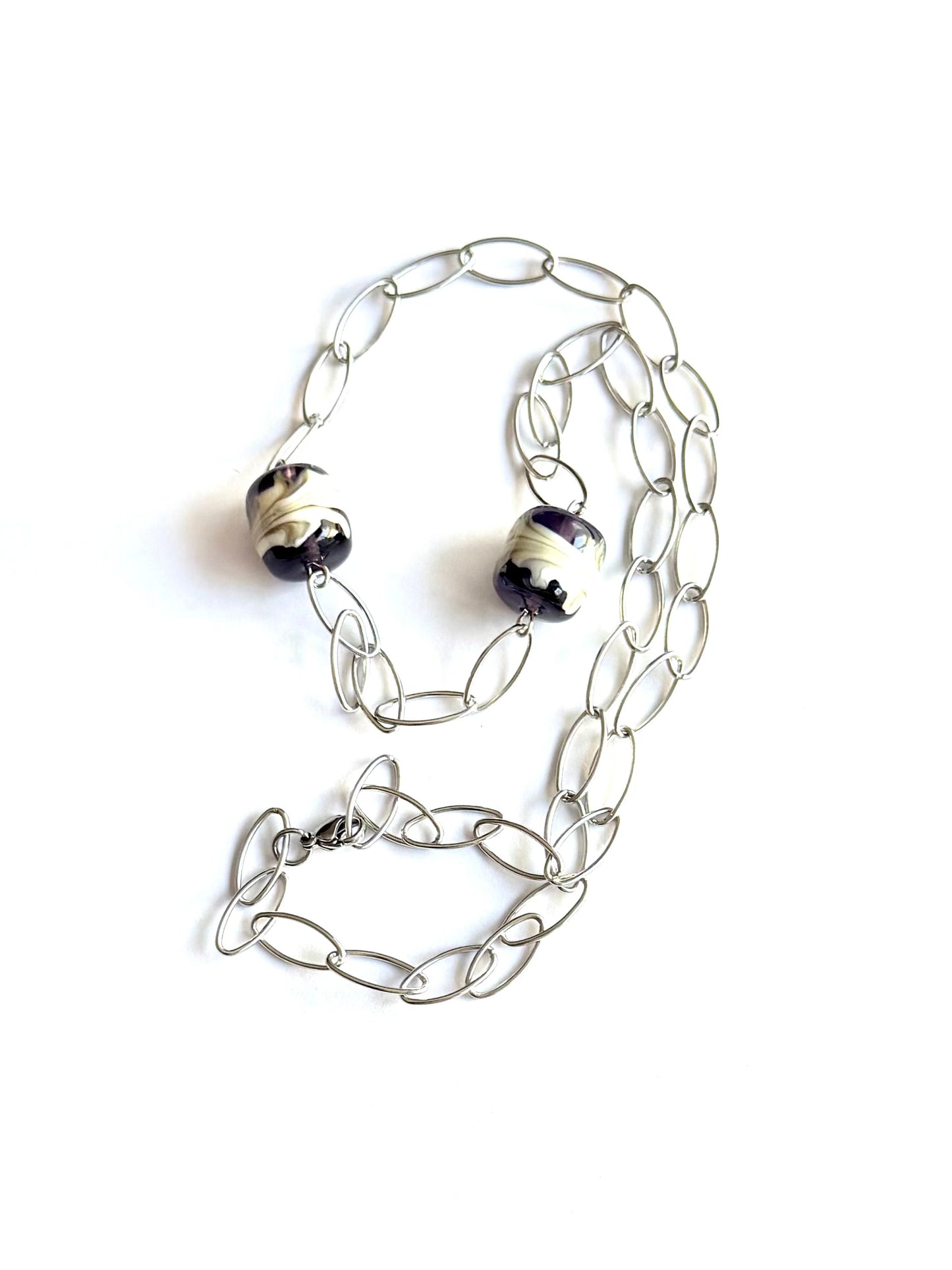Collier ligne vert (acier)
