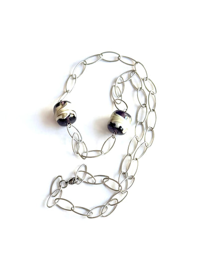 Collier ligne vert (acier)