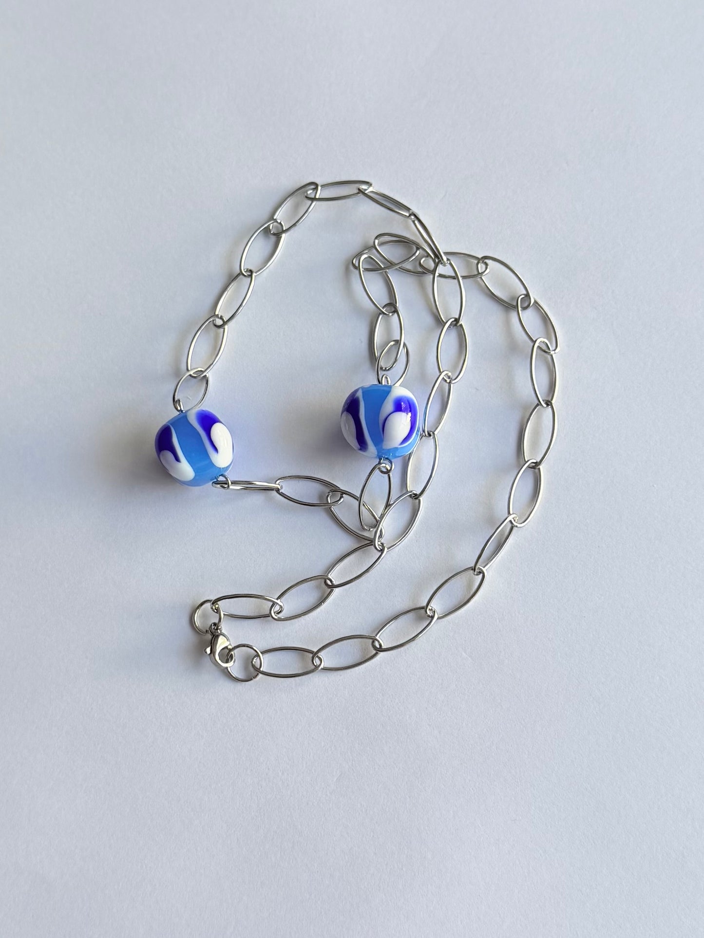Collier ligne bleu (acier)