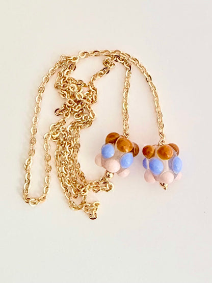 Collier ligne à noué (multicolore)