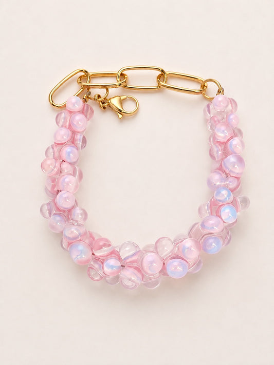 Bracelet volume rose-bleu