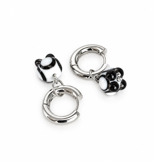 Boucle d'oreille créole argentée