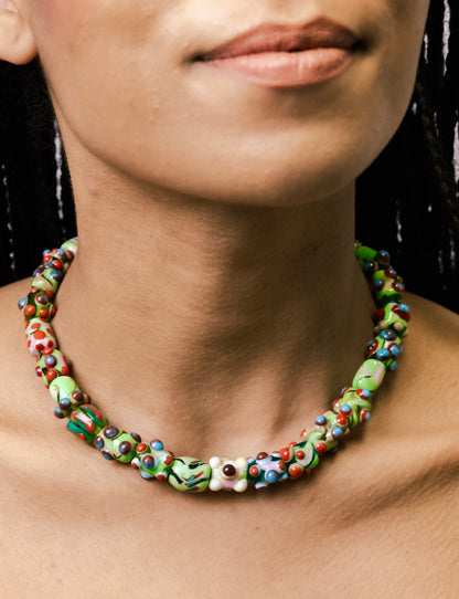 Collier volume (mosaïque vert)
